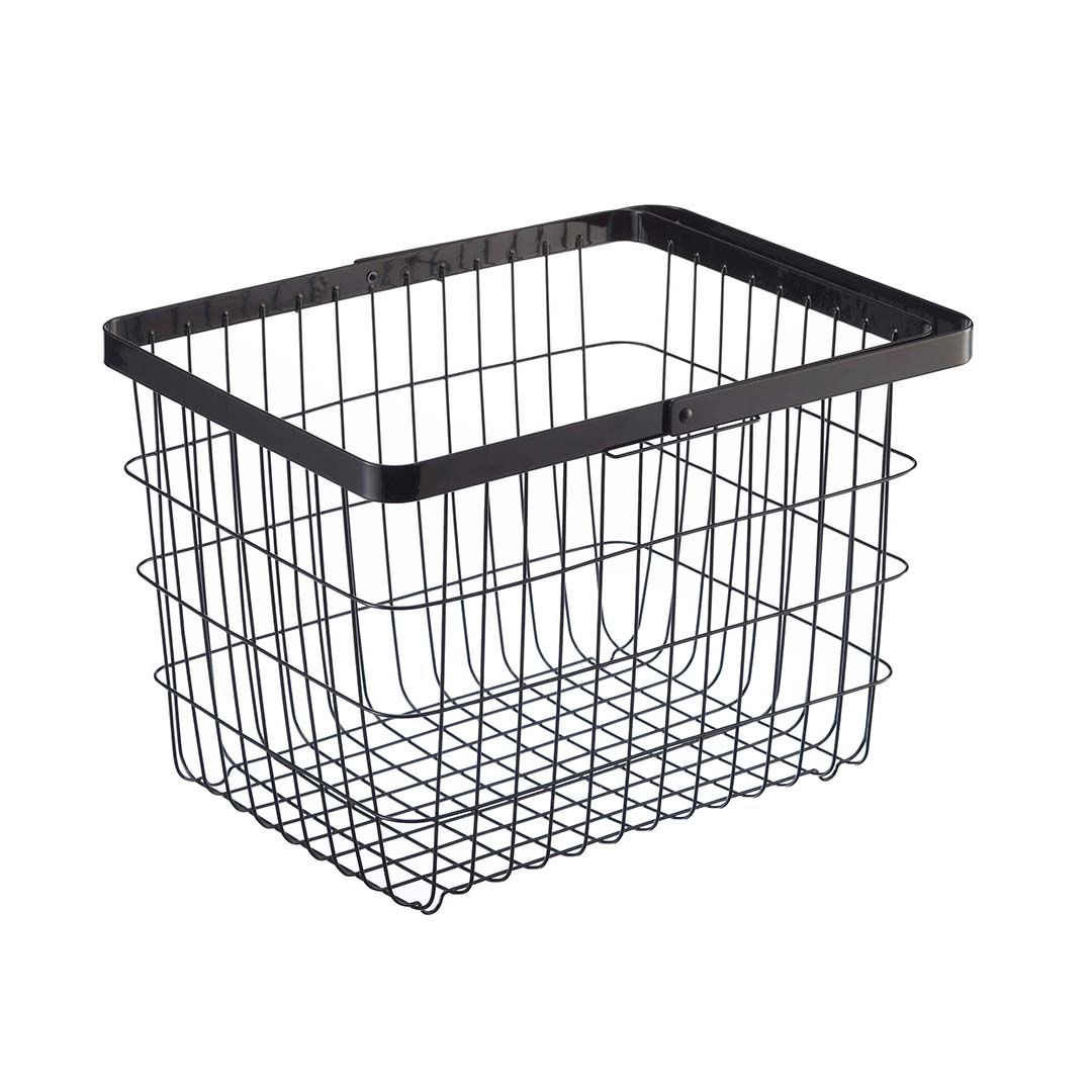 ランドリーワイヤーバスケット タワー M ブラック