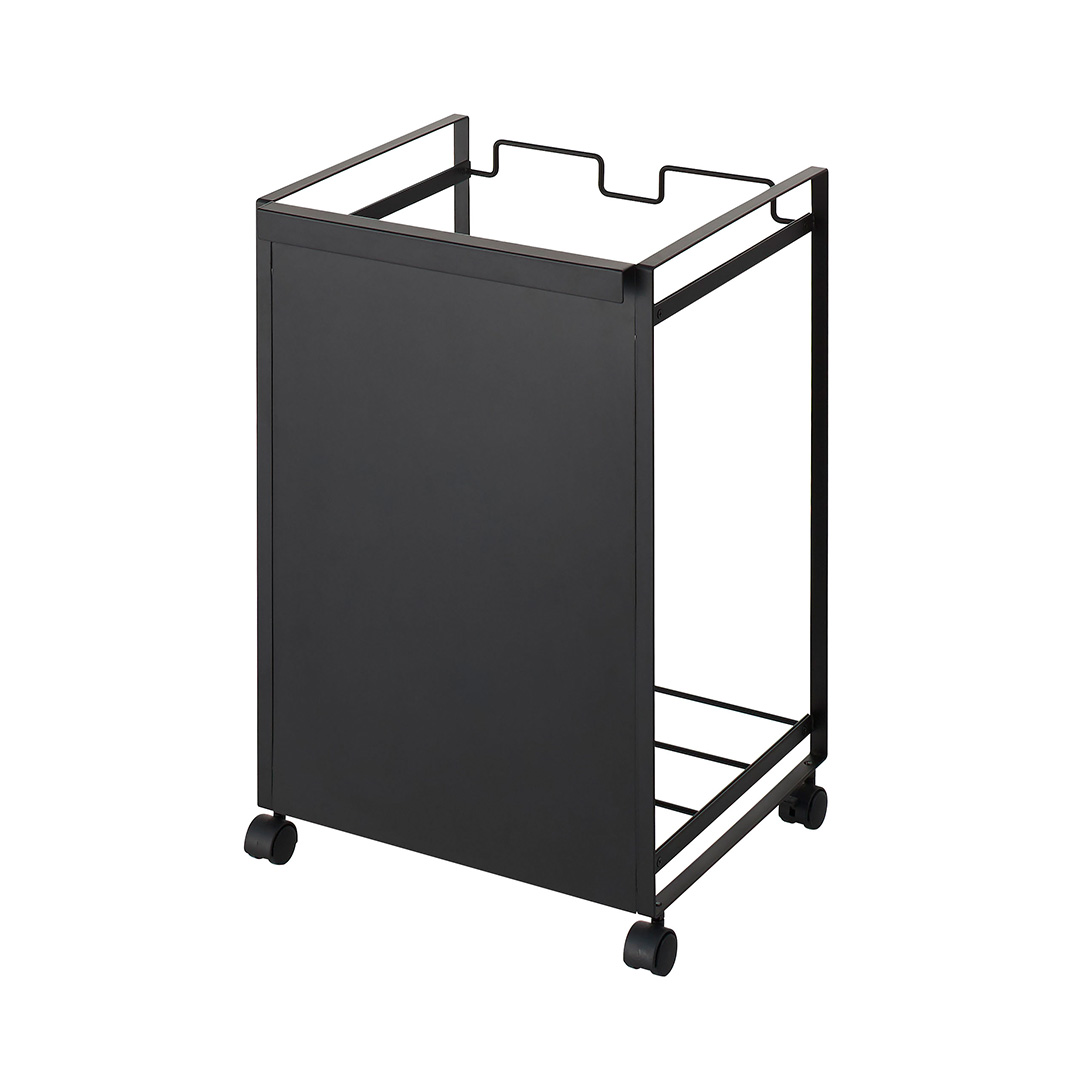 目隠し分別ダストワゴン タワー 2分別 ブラック