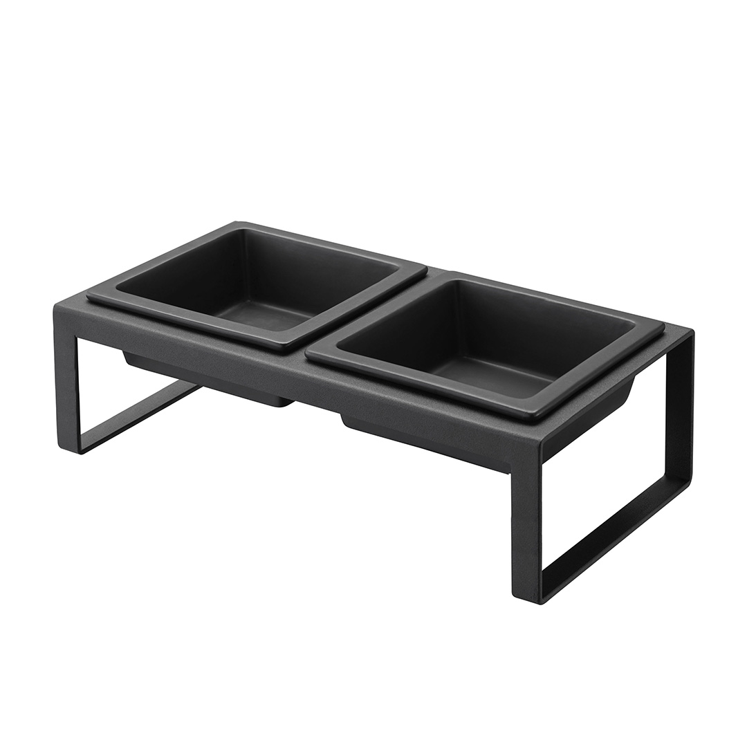ペットフードボウルスタンドセット タワー トール ブラック