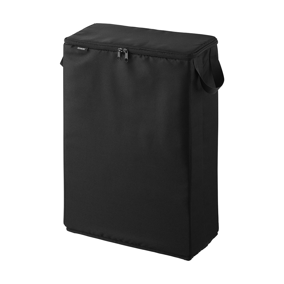 フリマ梱包資材収納ボックス タワー ブラック