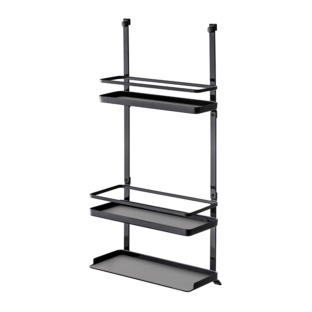 レンジフード調味料ラック タワー 3段 ブラック