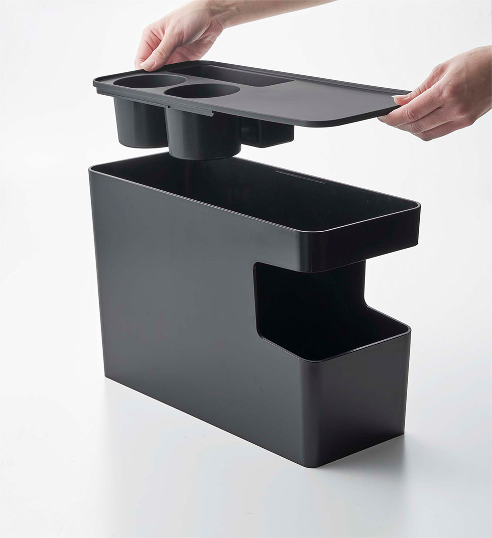 車載用コンソールゴミ箱 タワー ブラック