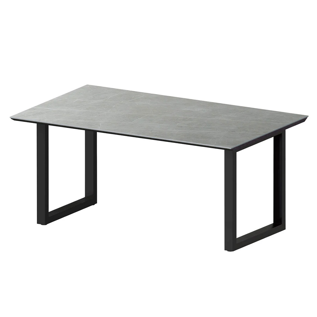 レグル ダイニングテーブル スクエア脚 ブラック(W135) Aザハストーン