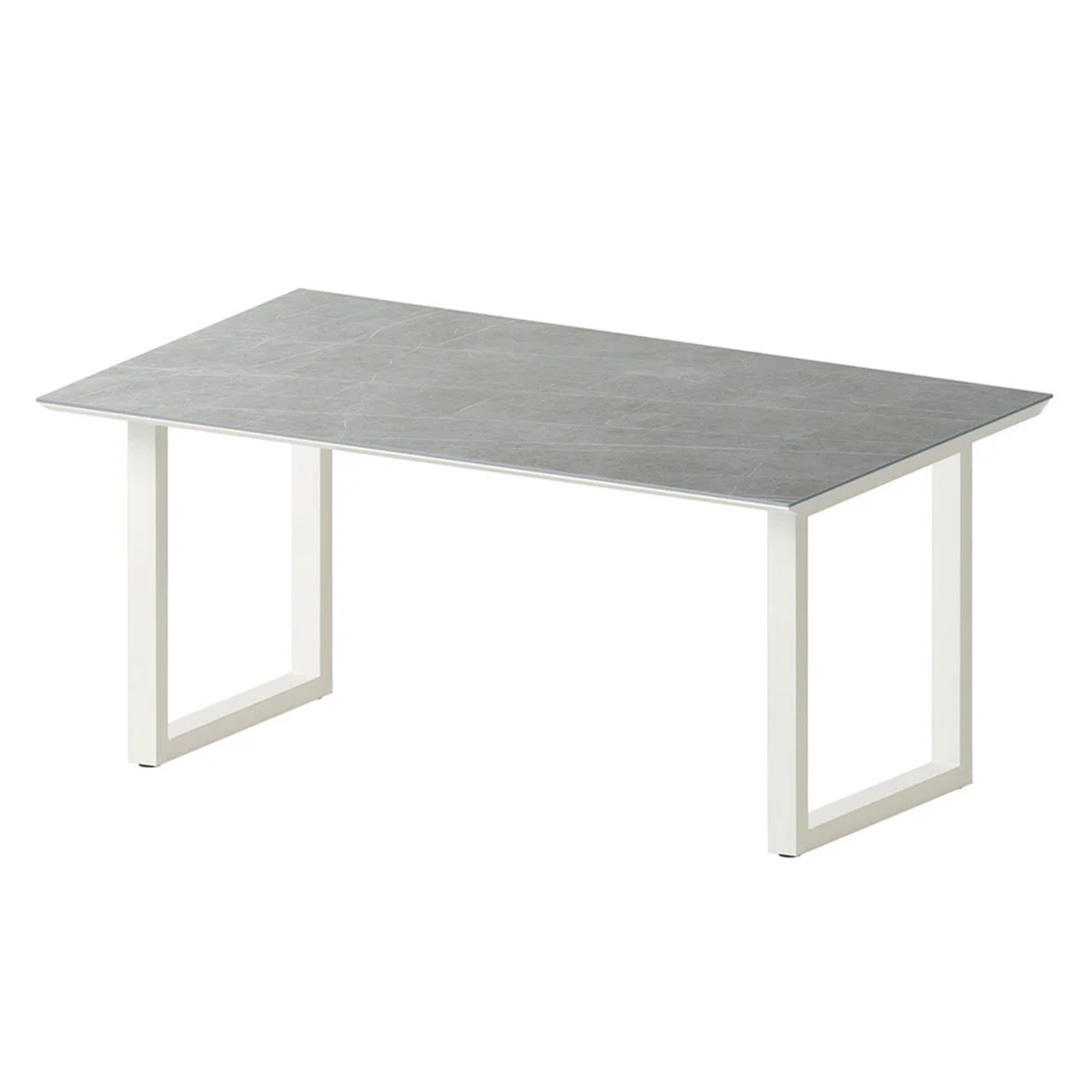 レグル ダイニングテーブル スクエア脚 ホワイト（W135） Aザハストーン