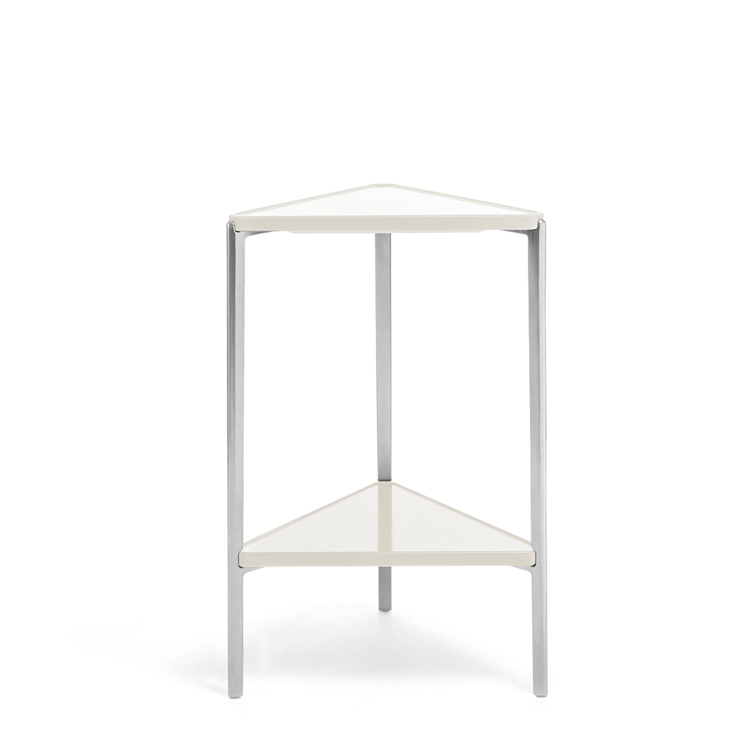 Tambour Concrete 三角形2段（脚カラー：ポリッシュ） ホワイト