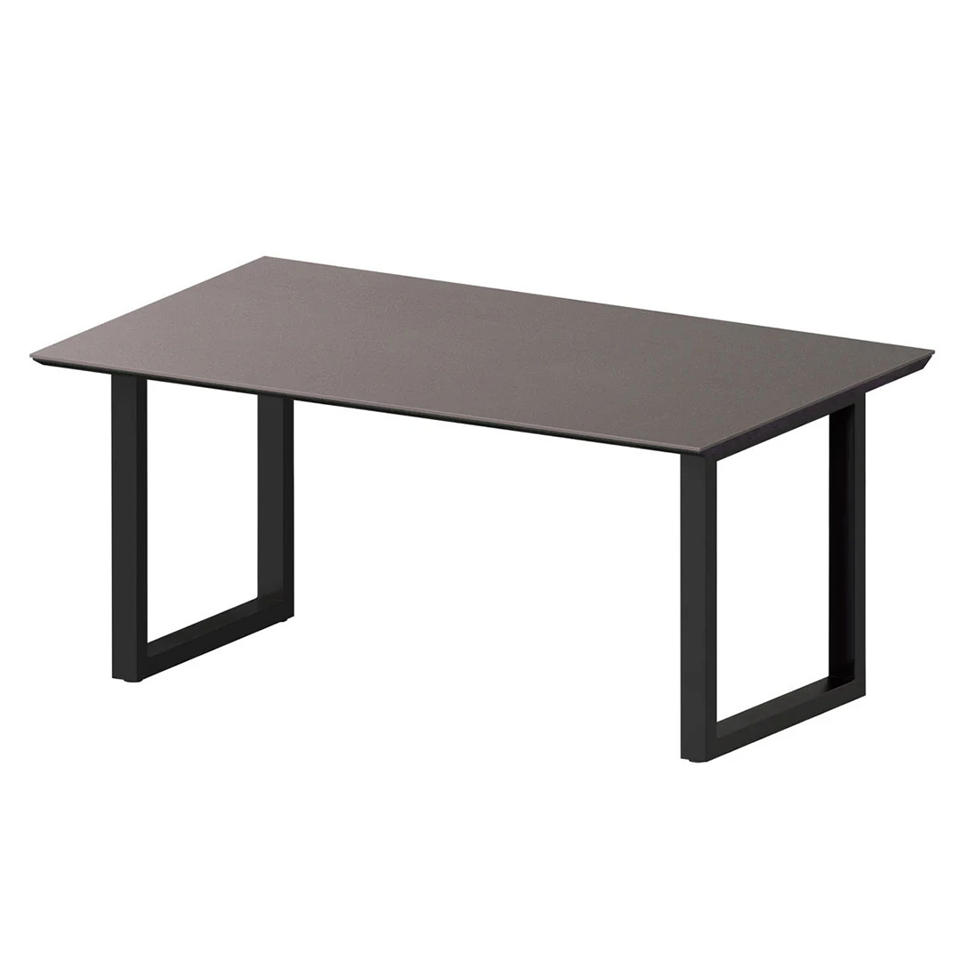 レグル ダイニングテーブル スクエア脚 ブラック(W135) Tチタングレイ
