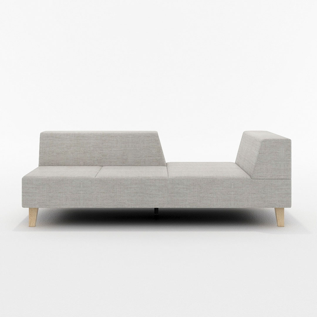 PIVO 2.5人掛け 左肘付(脚カラー:ナチュラル) GROUP4-HUグレー