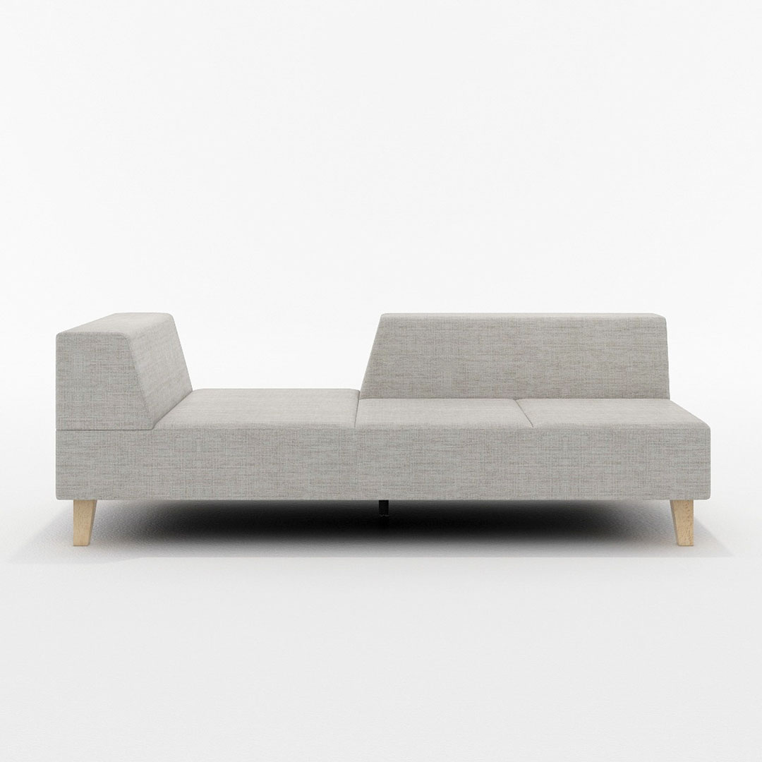 PIVO 2.5人掛け 右肘付（脚カラー：ナチュラル） GROUP4-HUグレー