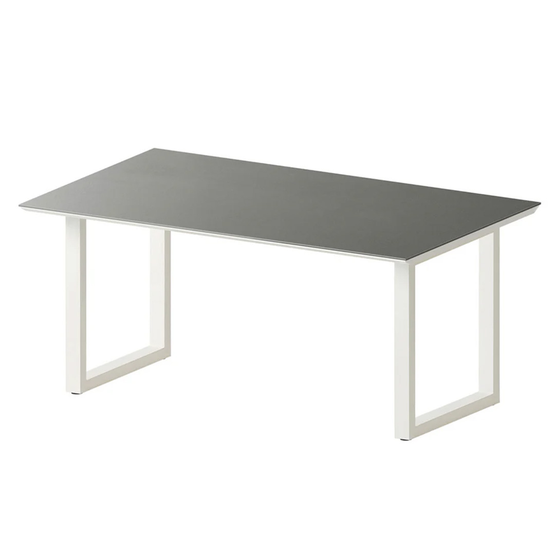 レグル ダイニングテーブル スクエア脚 ホワイト(W135) Bチタンブラック