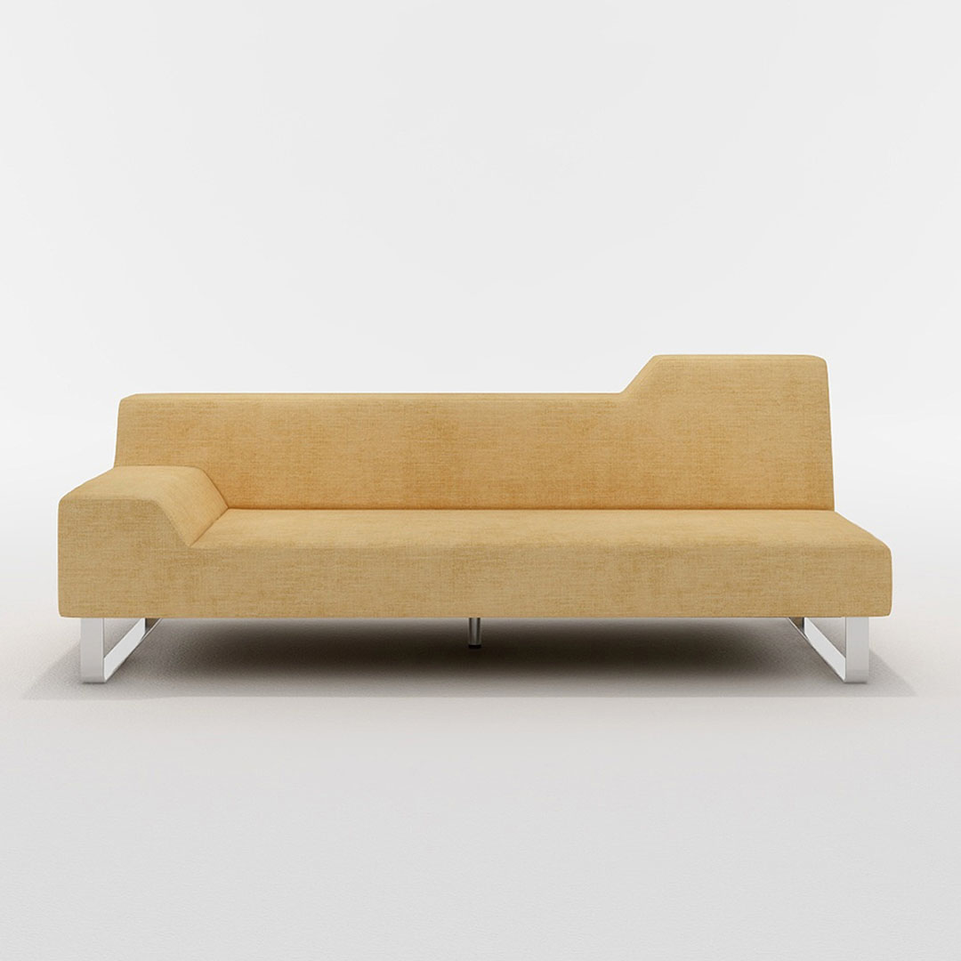 SIESTA 2.5人掛け 右肘付（脚カラー：クロムメッキ） GROUP4-HUマスタード