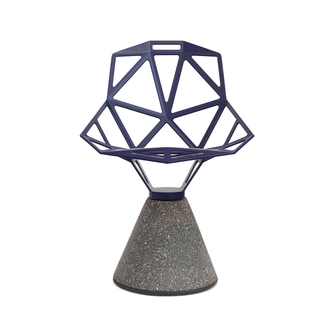 Chair_One Concrete 固定式(脚カラー:ナチュラル) パープル