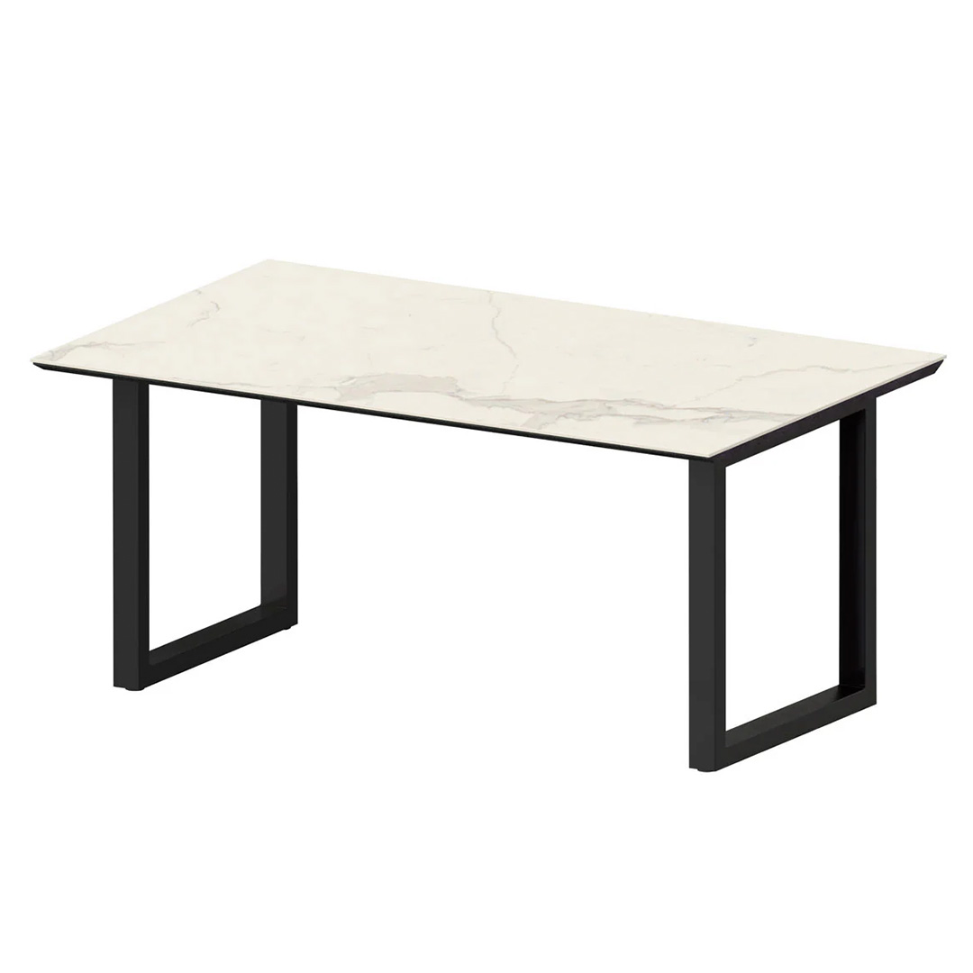 レグル ダイニングテーブル スクエア脚 ブラック(W135) Lカルカッタ