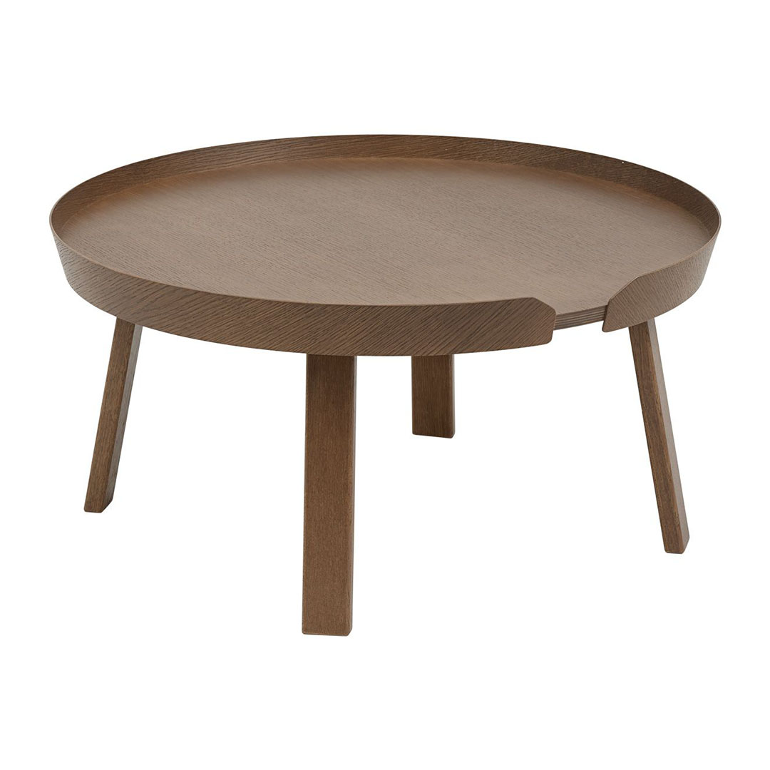 AROUND COFFEE TABLE / LARGE Φ72 stダークブラウン