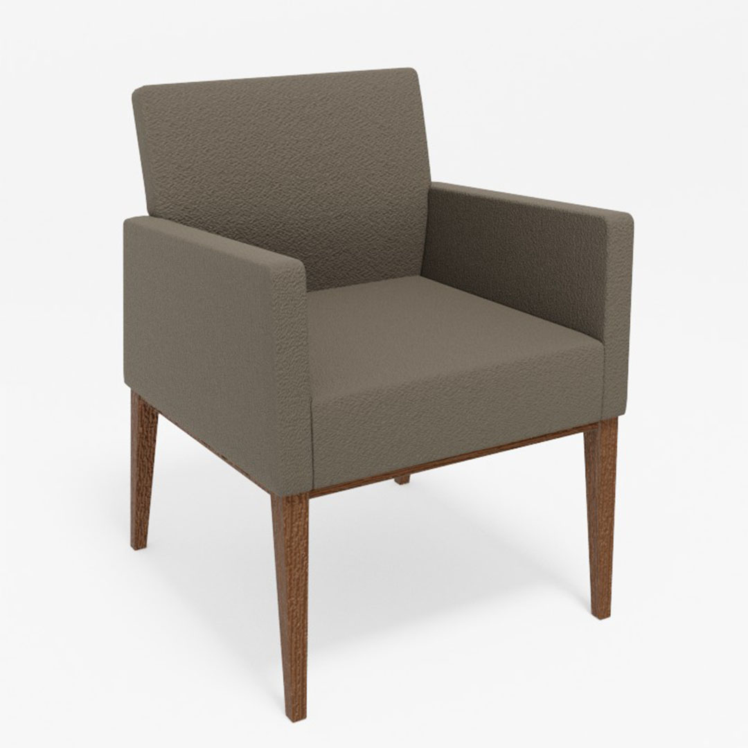 ロッタダイニングチェア肘付（脚カラー：CMWS）