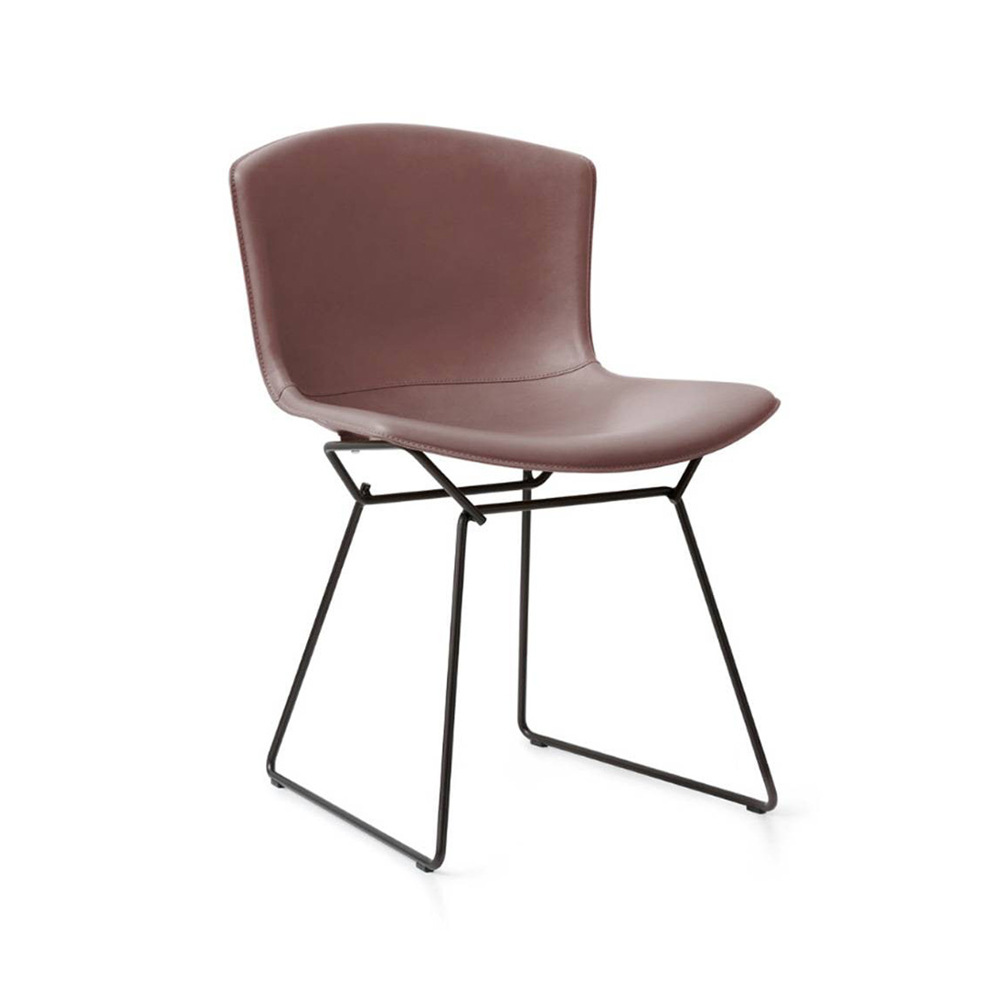 SIDE CHAIR カウハイドシート（脚カラー：ブラック）