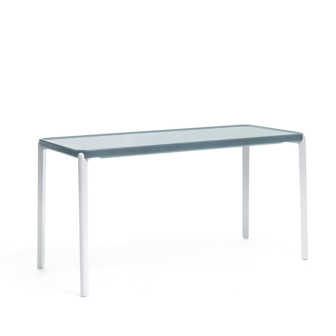 Tambour Concrete 長方形（脚カラー：ホワイト）