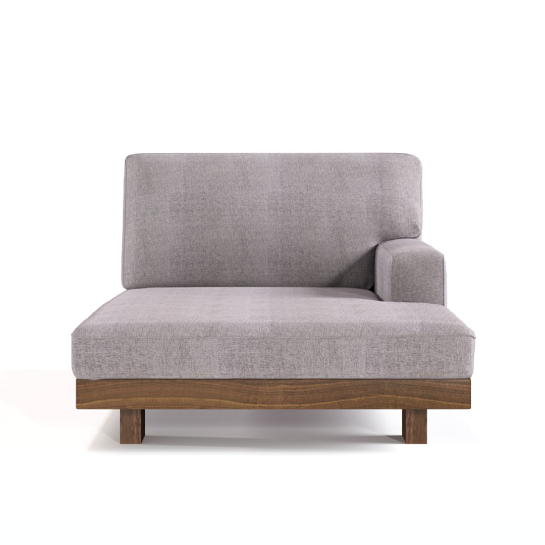 デニッシュソファワンアームカウチ W90 L（脚カラー：ウォールナット）