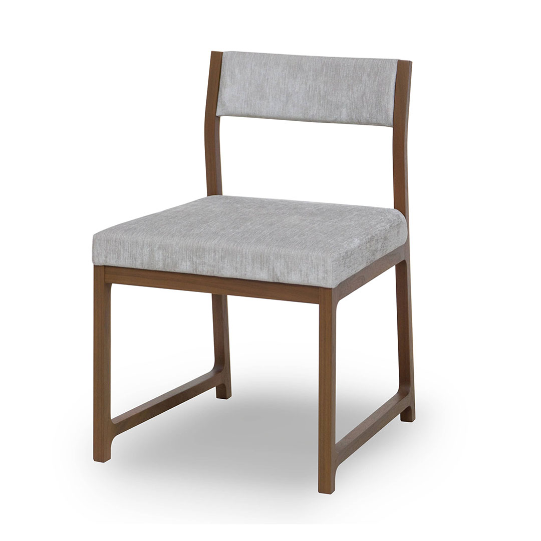RIN 023 アームレス背張チェア（脚カラー：ウォールナット）