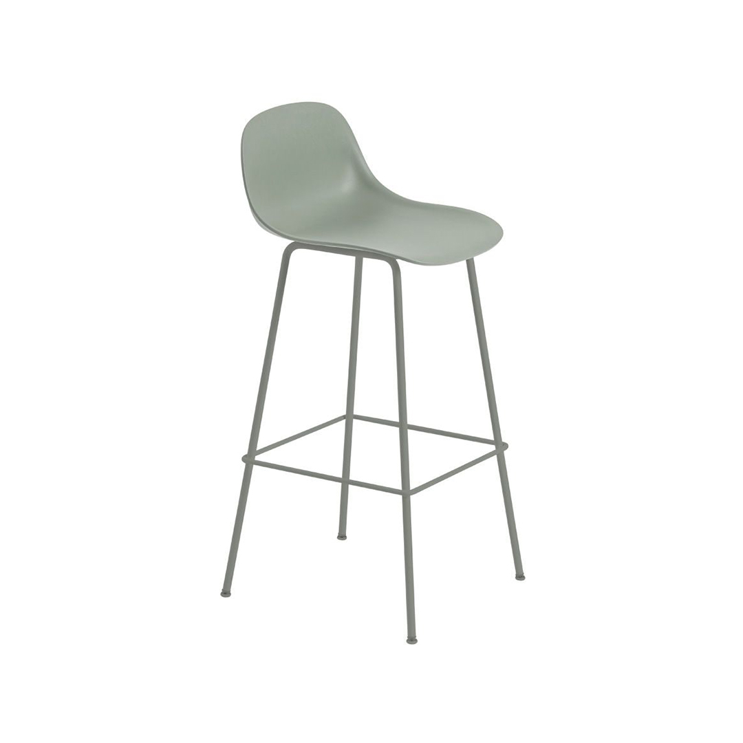 FIBER BAR STOOL BACKREST / TUBE BASE SH75（脚カラー：ダスティグリーン）