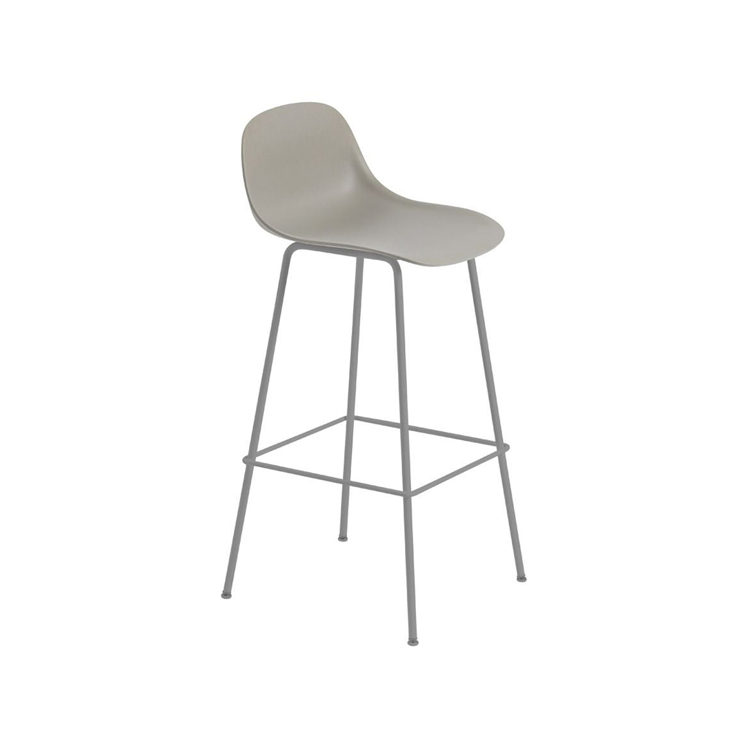 FIBER BAR STOOL BACKREST / TUBE BASE SH75（脚カラー：グレー）