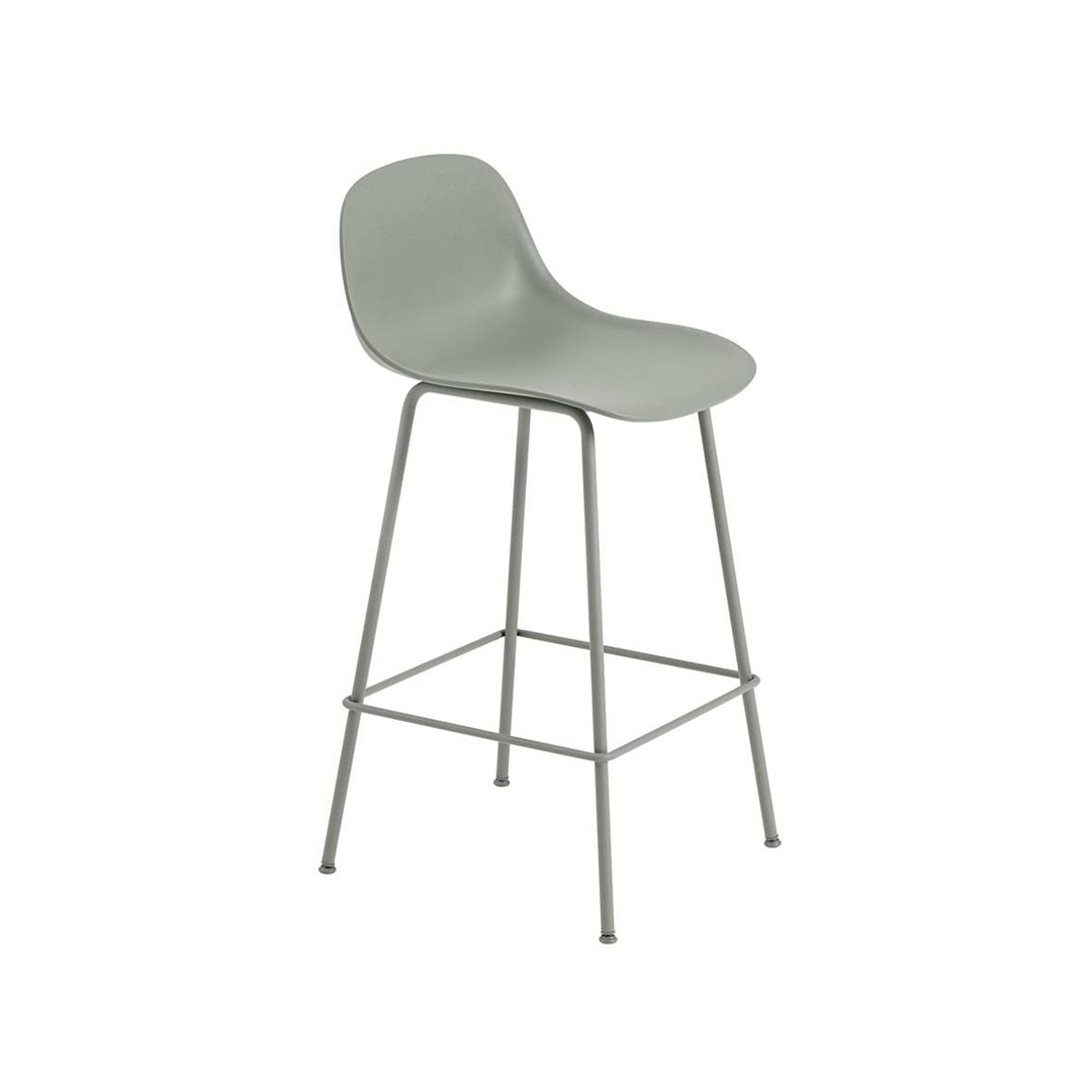 FIBER COUNTER STOOL BACKREST / TUBE BASE SH65（脚カラー：ダスティグリーン）