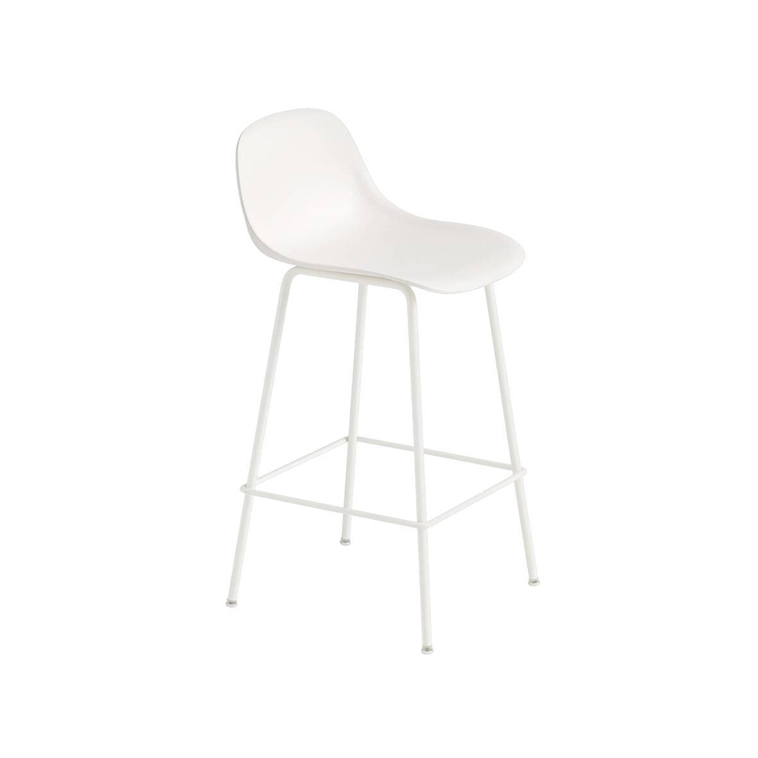 FIBER COUNTER STOOL BACKREST / TUBE BASE SH65（脚カラー：ホワイト）