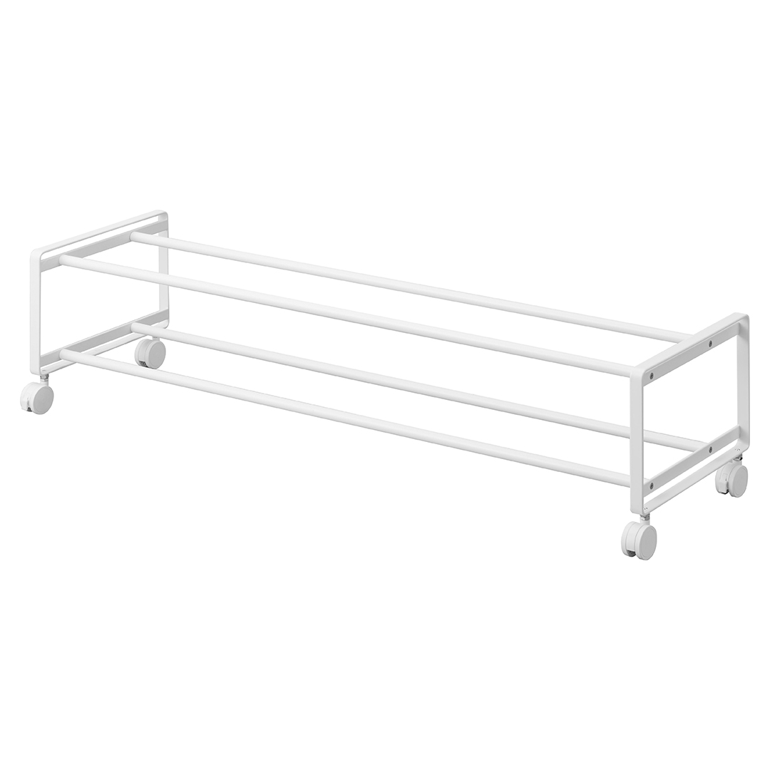 引き出せるキャスター付きシューズラック タワー 2段