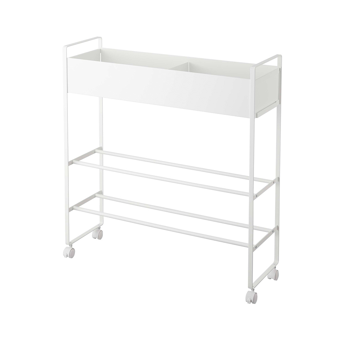 キャスター付き 玄関収納ラック タワー