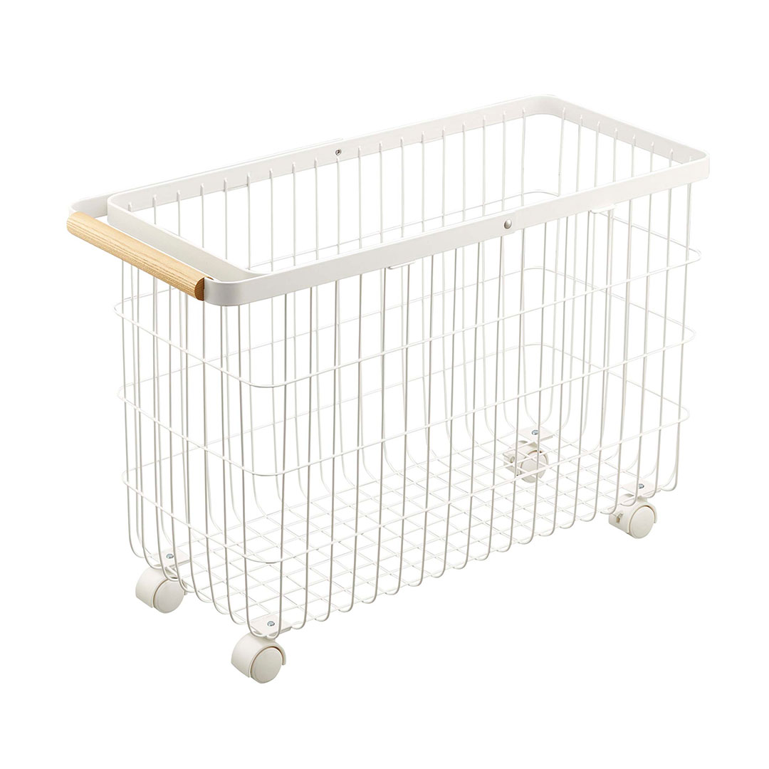 ランドリーバスケット トスカ キャスター付き ワイド＆ロー