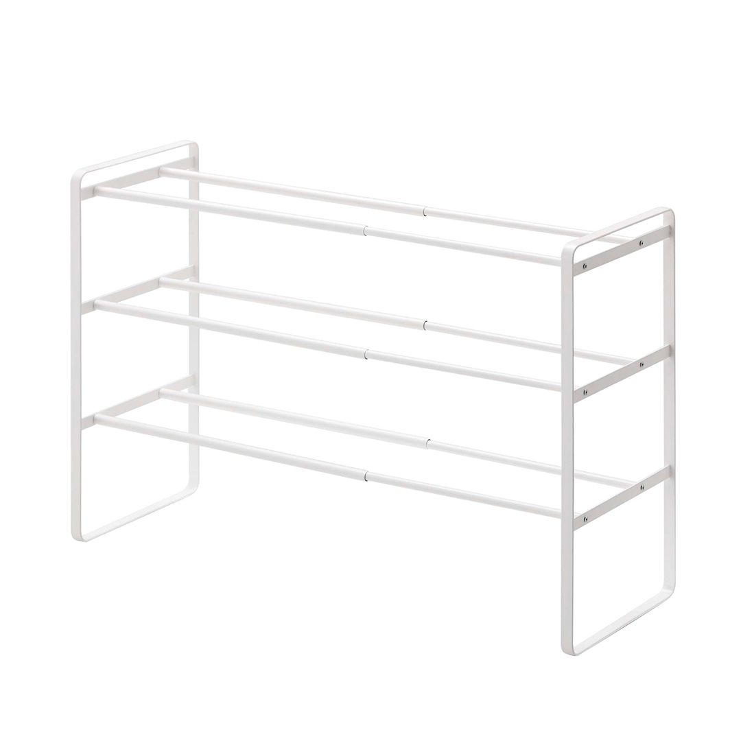 伸縮シューズラック フレーム3段